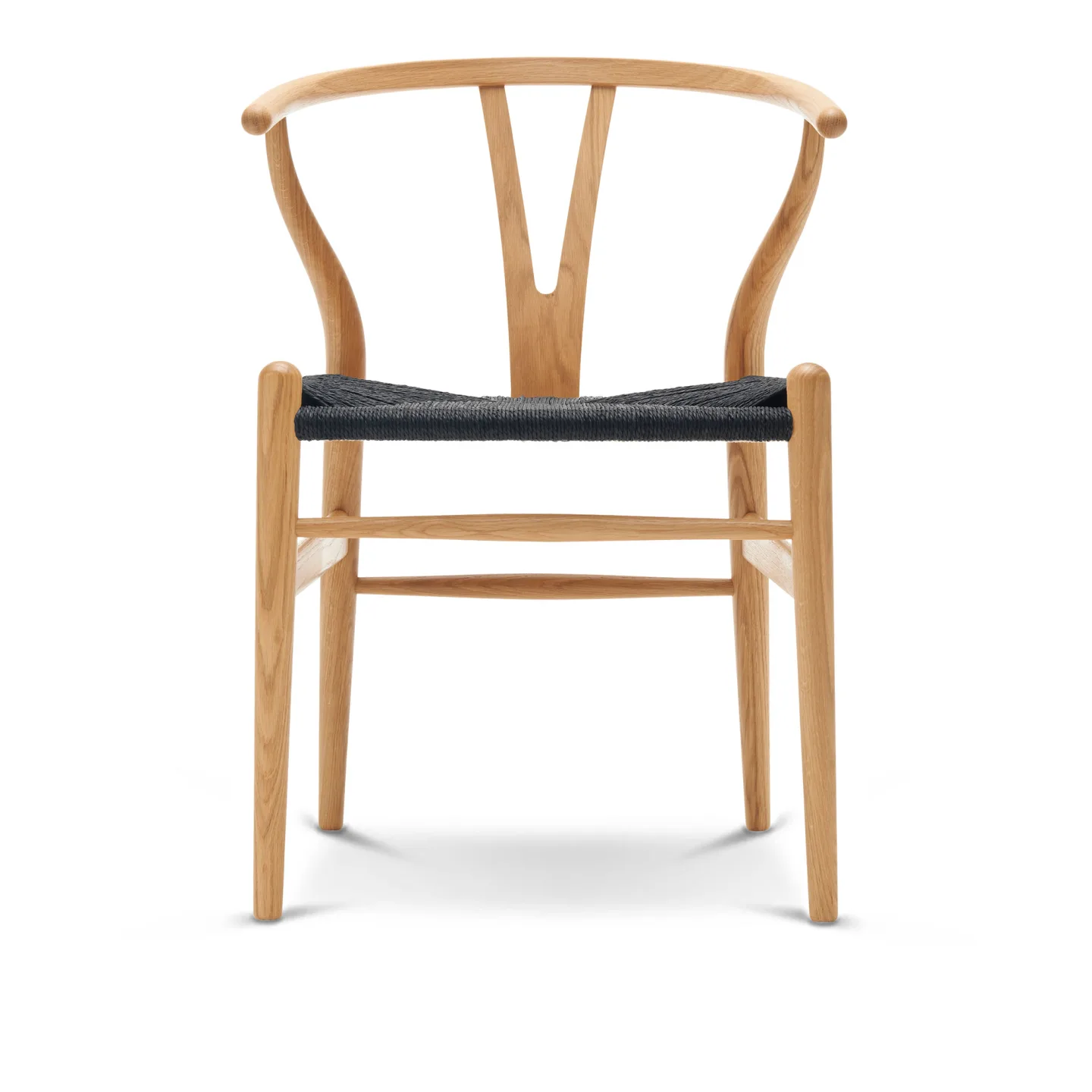 Carl Hansen - CH24 Y-Stolen Ek/ Snöre Svart Oljad - Matstolar - Hans J. Wegner - Träfärgad - Papper/Trä