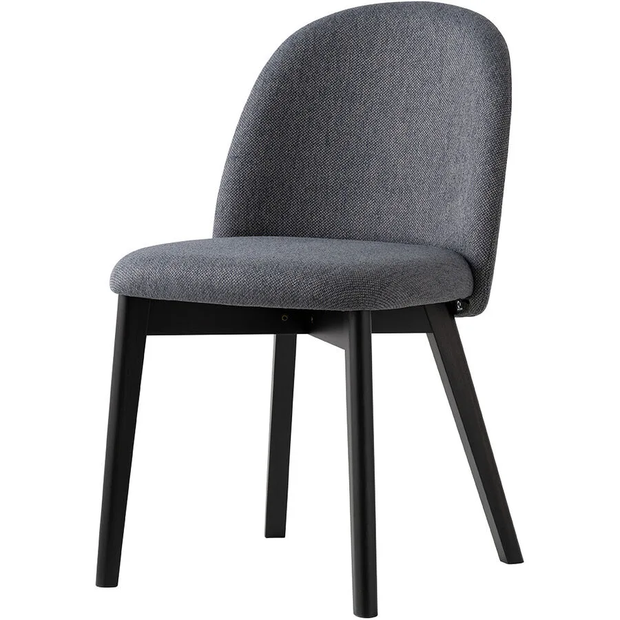 CONNUBIA Stuhl 2er-Set Tuka anthrazit / graphit Buche / Polyester
