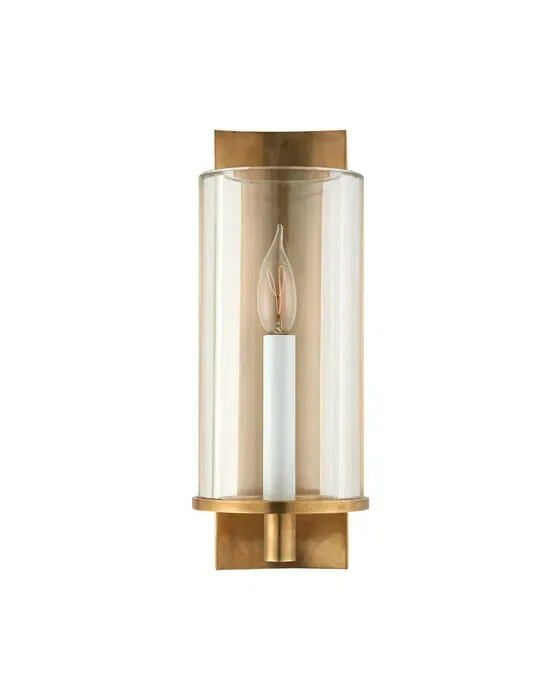 Deauville Single Sconce Antique Brass