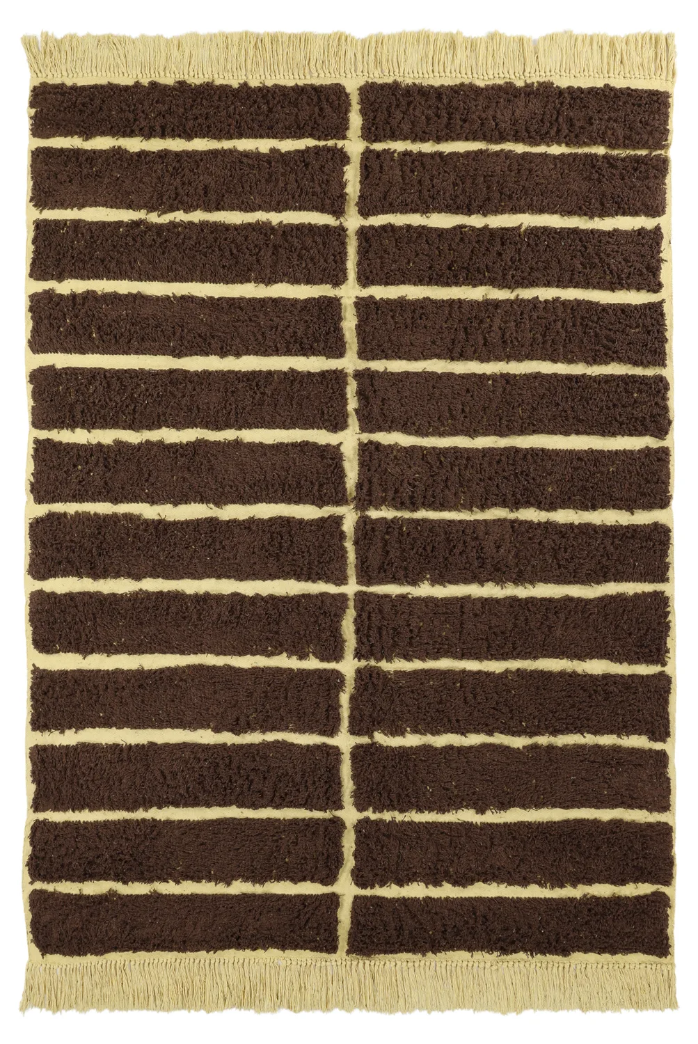 Ryetepper - Ikara Natural Cotton Shaggy (brun) (Størrelse: 80 x 150 cm)