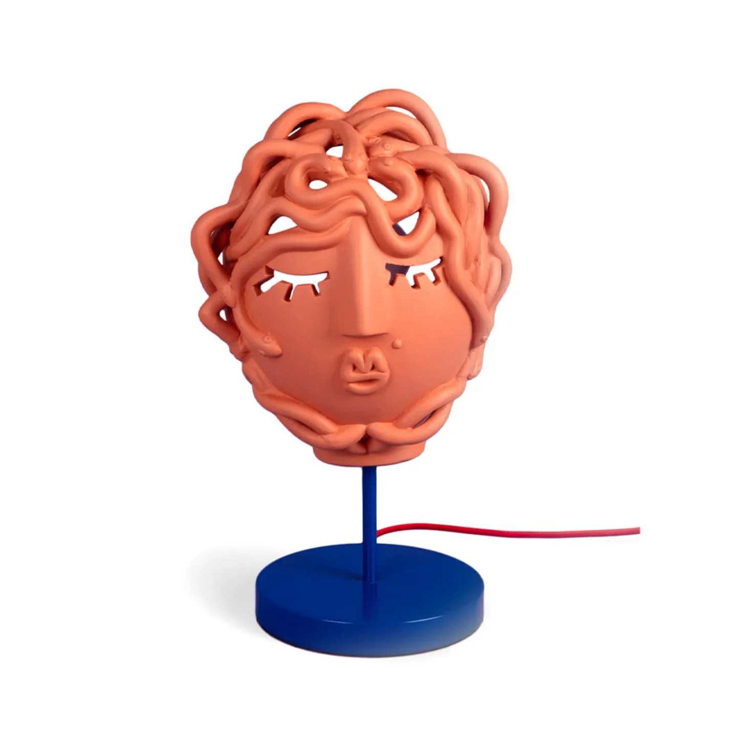 Medusa Mask Tischleuchte Terracotta - Seletti - Wohnzimmer - Stein