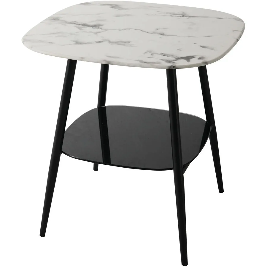 Salontisch Serena Weiss Glas 55 cm