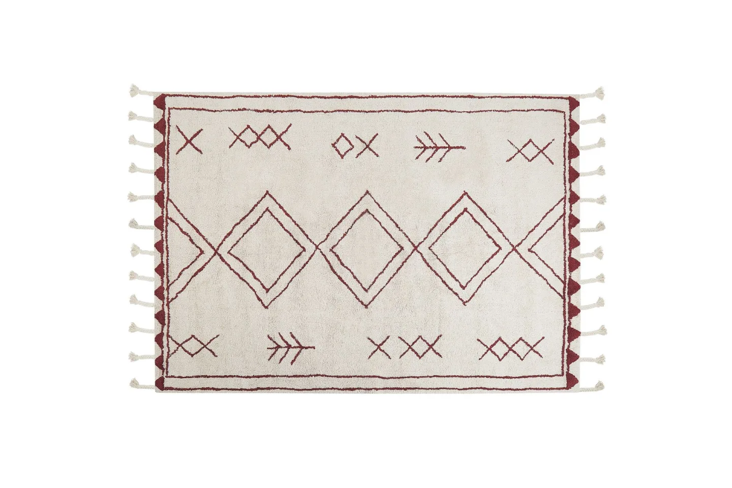 Kenitra Bomullsmatta 140x200 cm - Svart/Vit