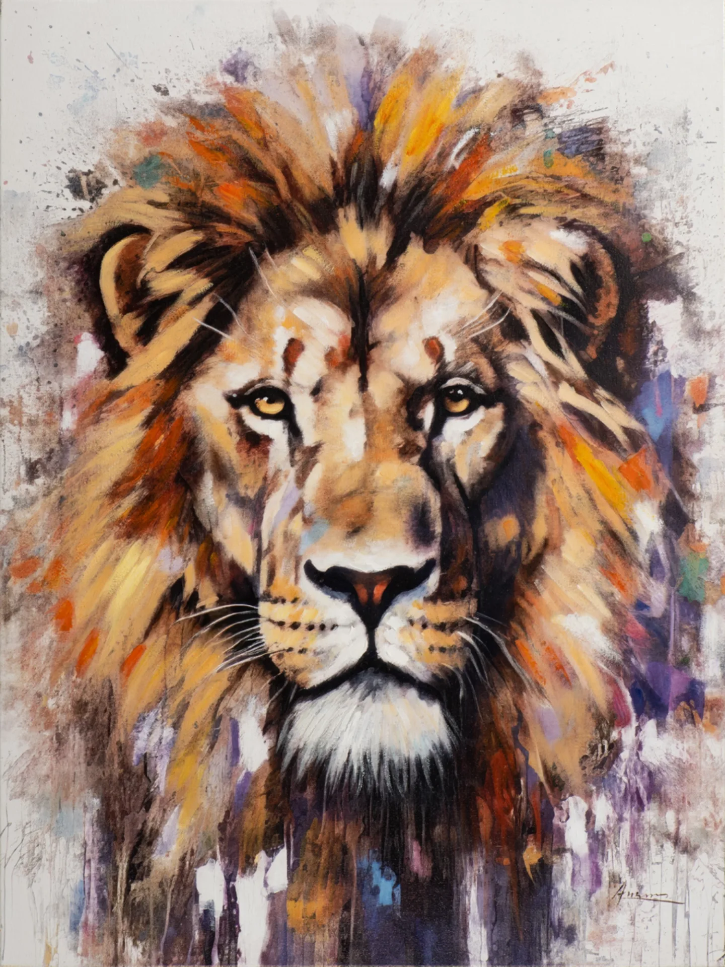 image LAND Gemälde Impressive Lion | Schubiger Möbel