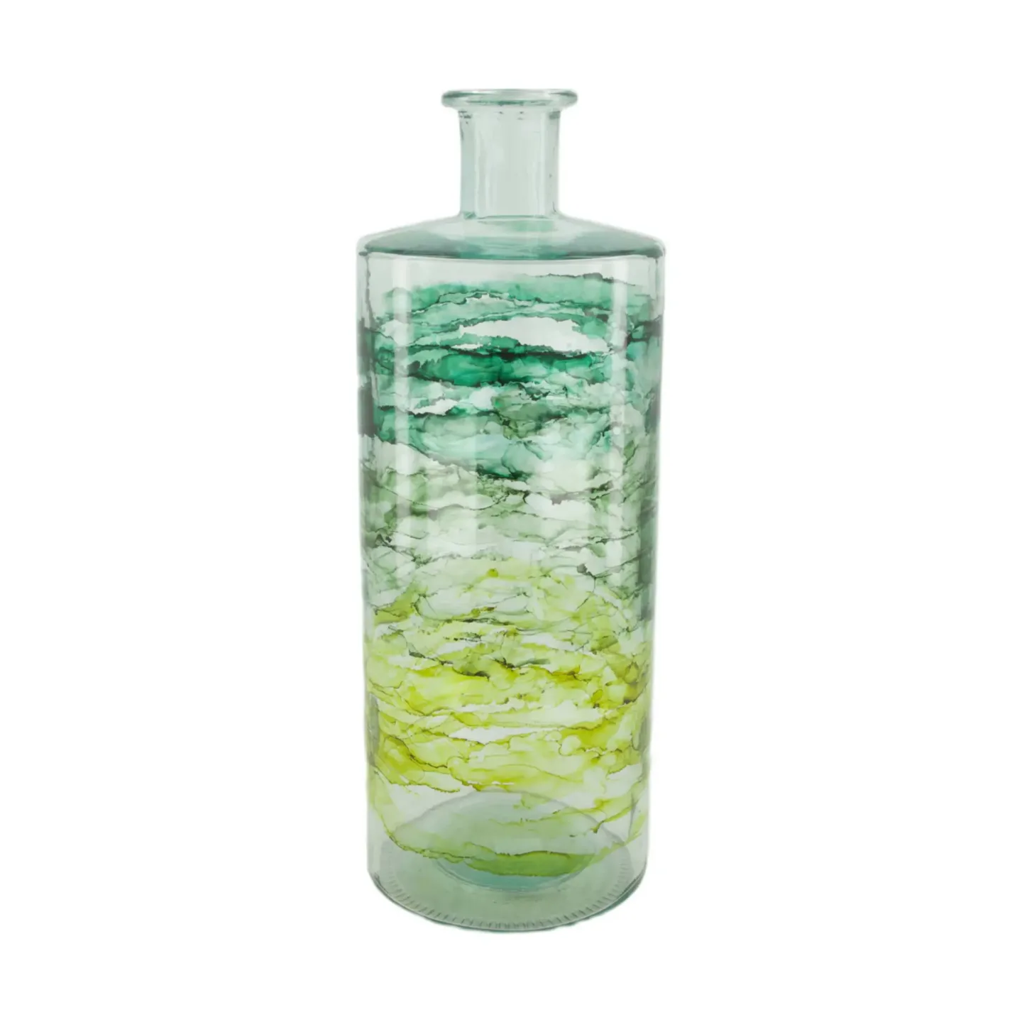 Decofinder Vase Flasche, Glas, Grün H: 40 cm | Schubiger Möbel
