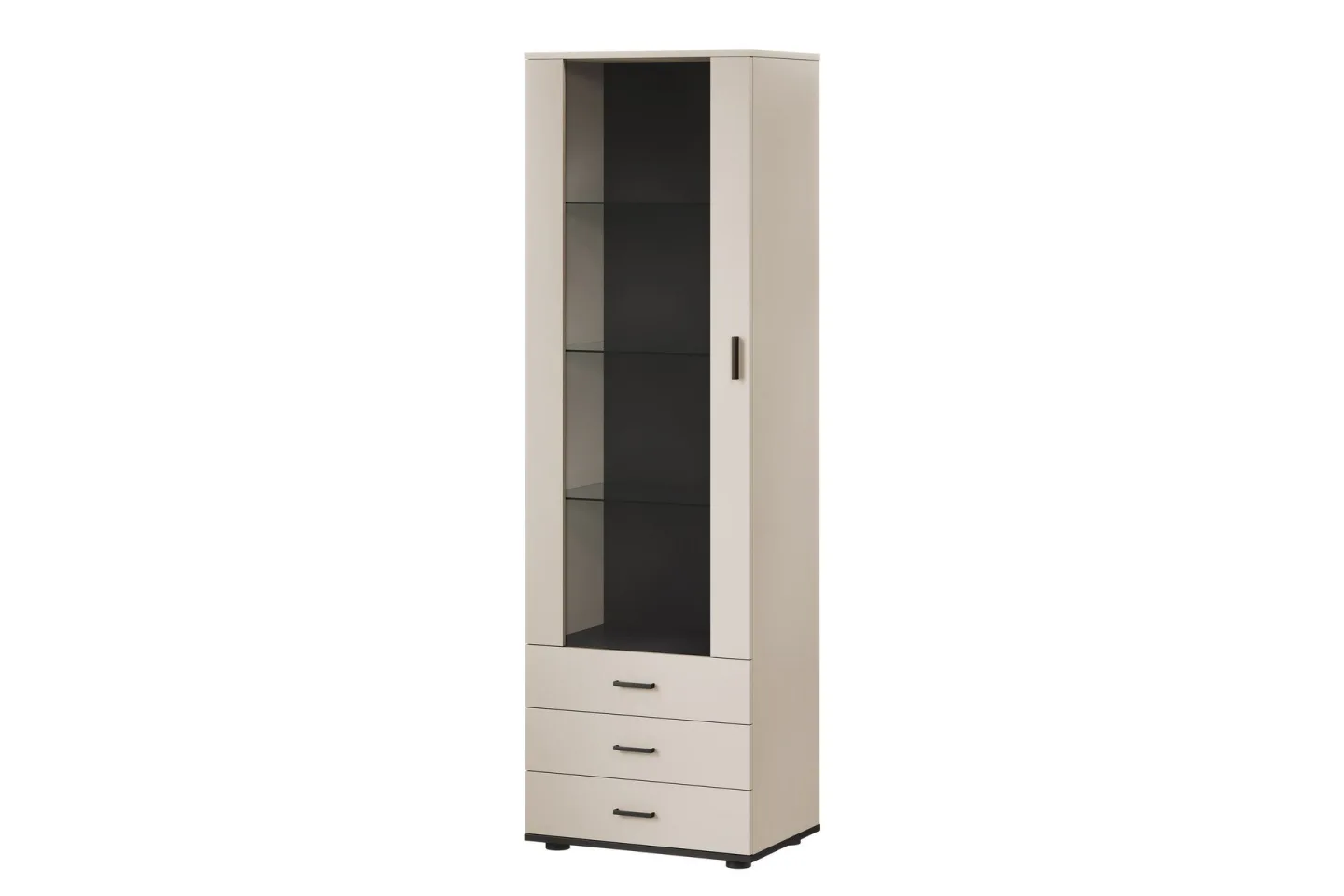 Lyrosen Vitrinskåp 60x192 cm - Beige
