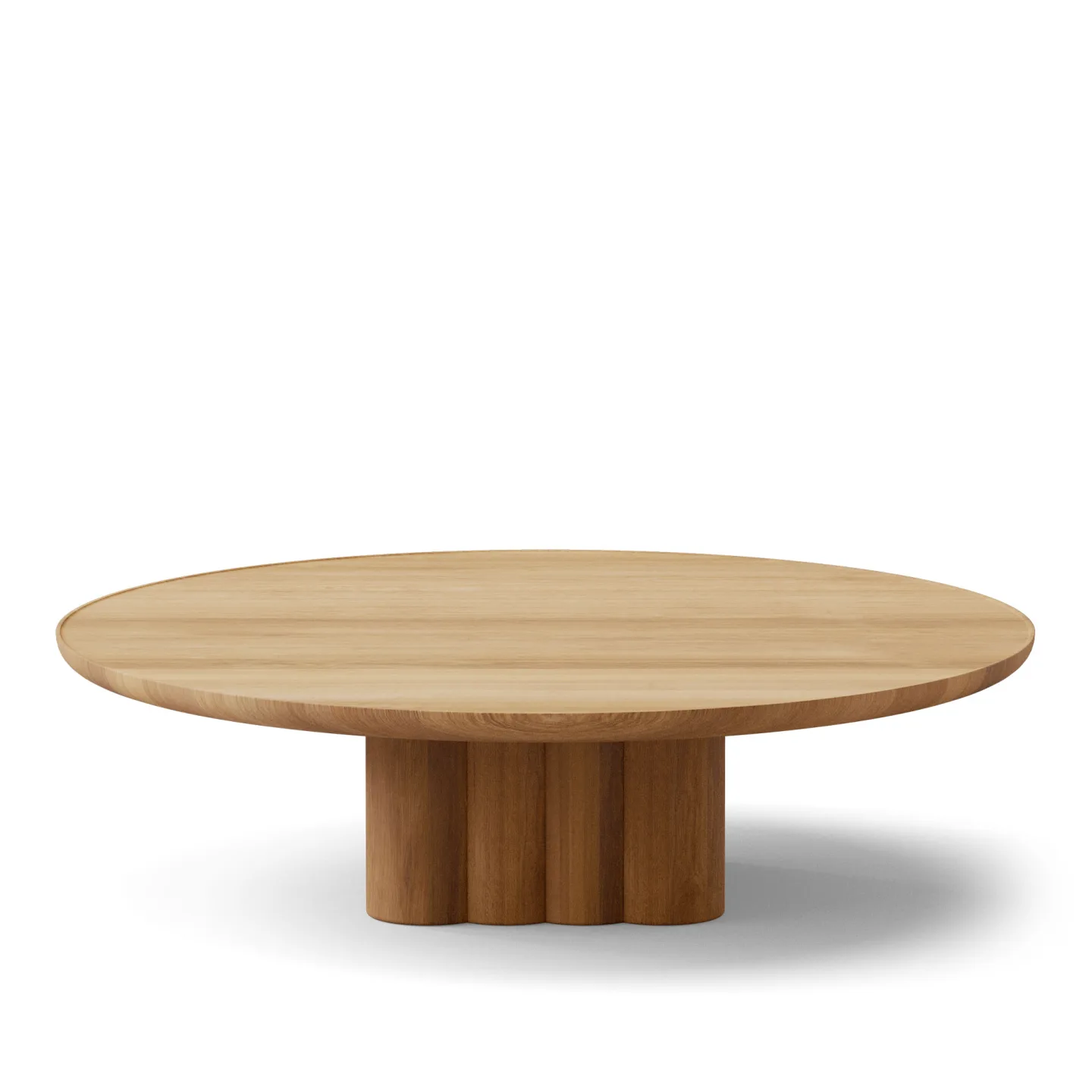 Dk3 - Plush Coffee Table Round Ø110 x H29 cm Oak - oil - Soffbord - Jacob Plejdrup - Beige - Trä