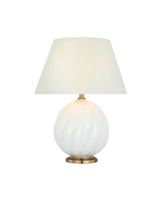 Talia bordlampe trådløs hvidt glas