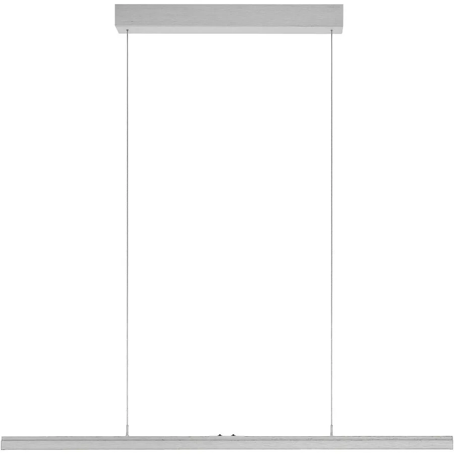 Designer-Pendellampe Bankamp Line X aluminium matt 1 dimmbar - Material: Aluminium/Stahl - LED - Lichtfarbe: Extra warmweiss - LED Energiesparlampen