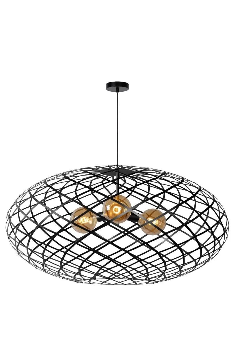 Lucide - Wolfram Ø100 - Taklampa - Svart