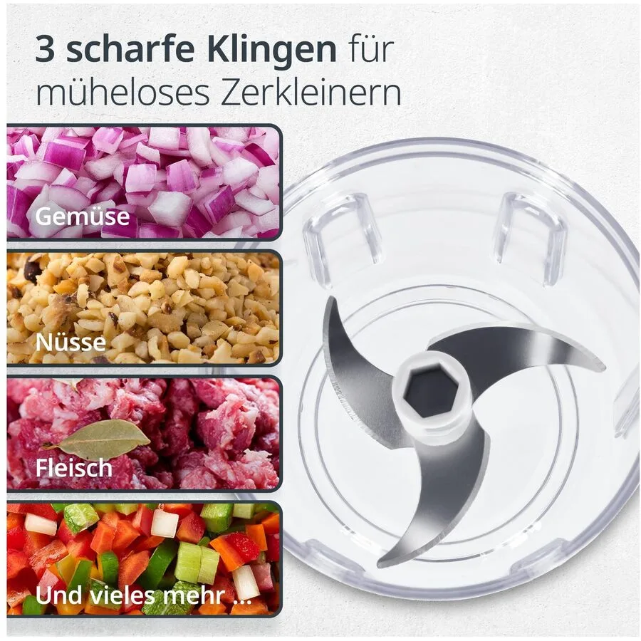 Zerkleinerer ADE Schwarz Kunststoff B 8.8 cm