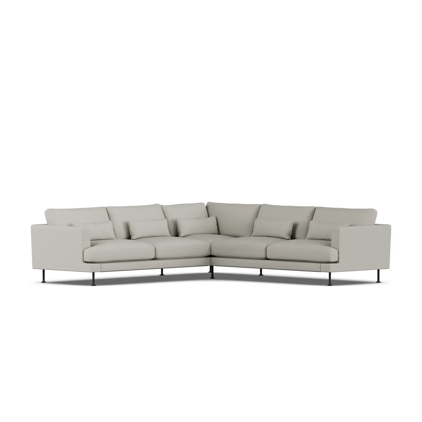 1898 Bredhult soffa Same Grey 6673-svart stål, hörnsoffa F
