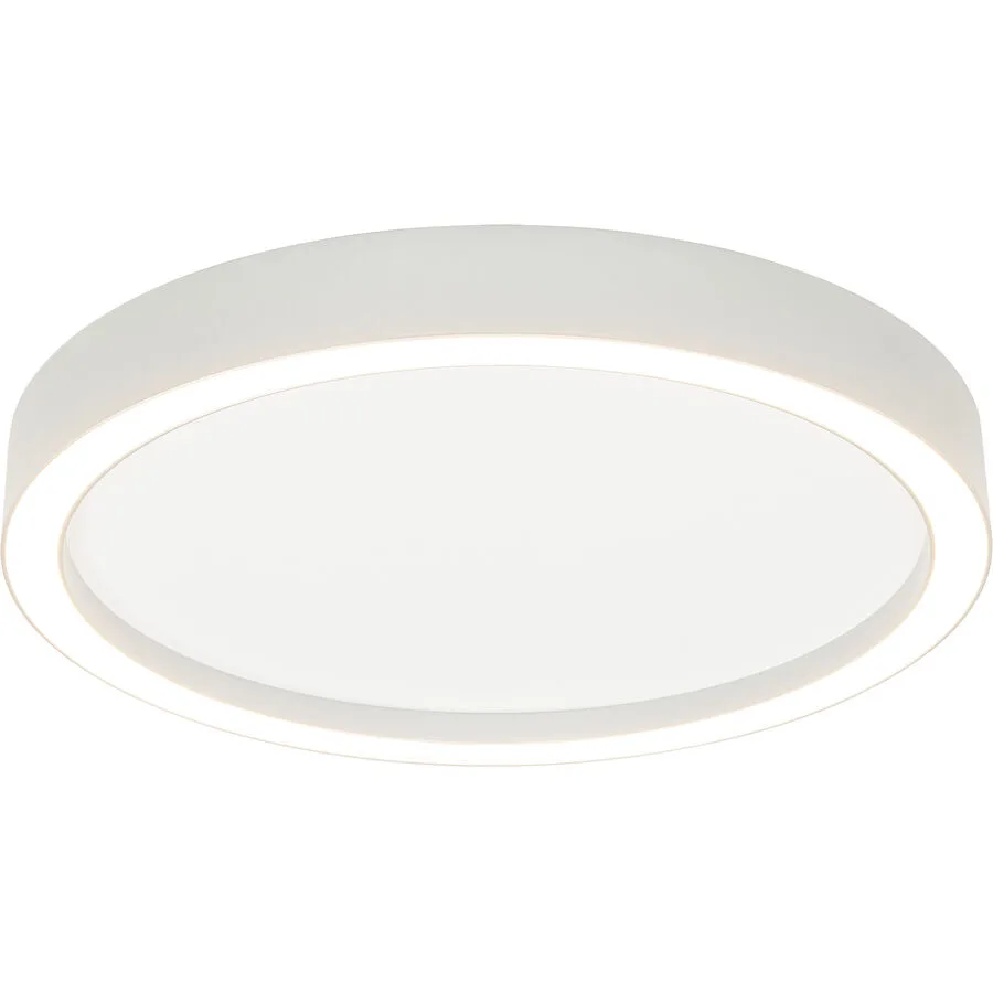 Bopp Deckenlampe Aura Weiss/Silber Aluminium 30 cm 30 cm - Farbe: Aluminium/Weiss - LED - Lichtfarbe: Extra warmweiss - Deckenlampe- LED