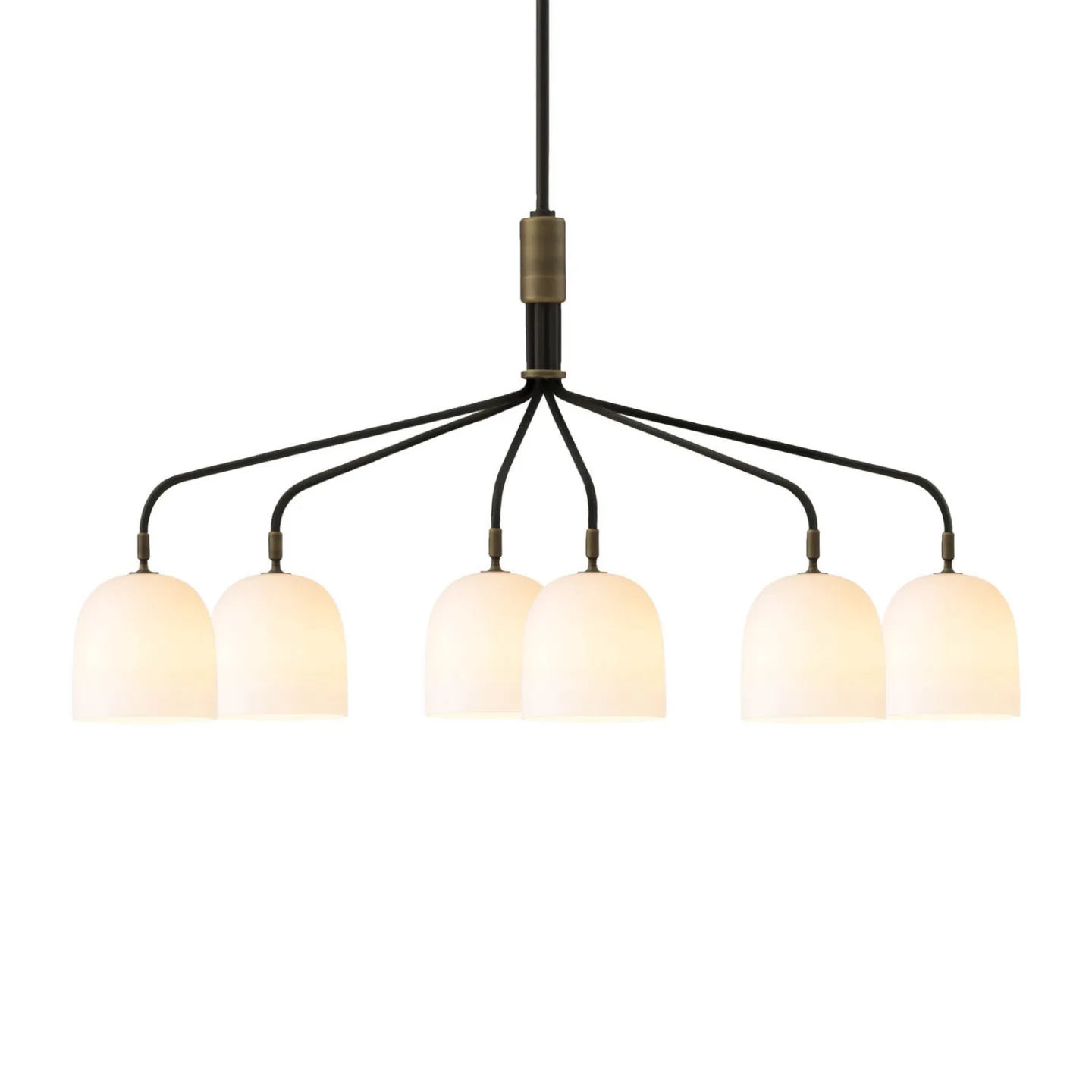 Howard 6 Kronleuchter Bone China - GUBI - Wohnzimmer - Design - Metall - Mehrflammig