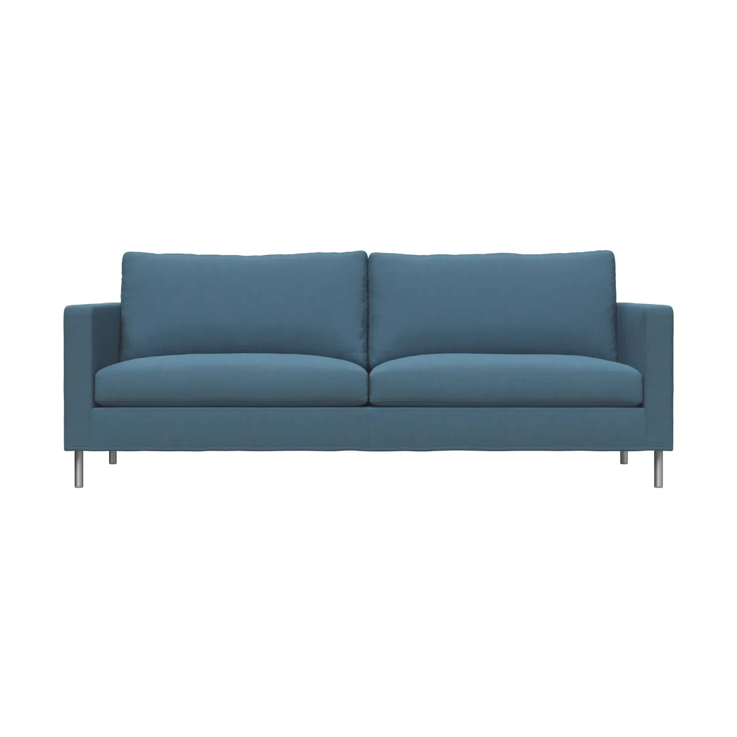 Fogia Alex High 2,5-sits soffa Tyg Hiro Light Blue-aluminiumben