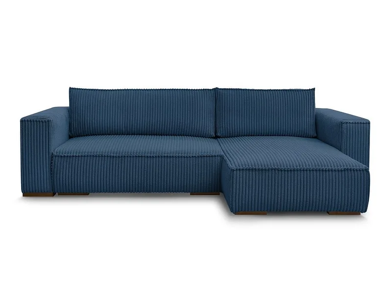 Ecksofa BOBOCHIC CHELSEA Cord-Stoff dunkelblau