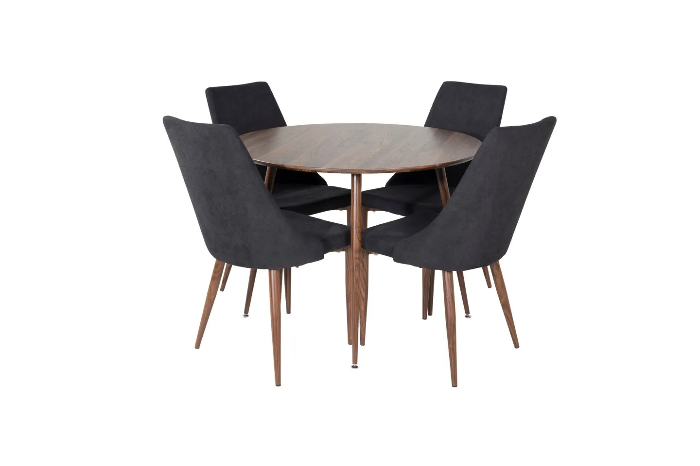 Plaza Matgrupp 100 cm Rund med 4 Leone stolar -