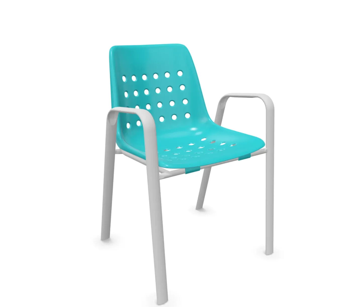 Schaffner Schalen-Stuhl Bermuda mit Armlehne Rundoval Blau | Schubiger Möbel
