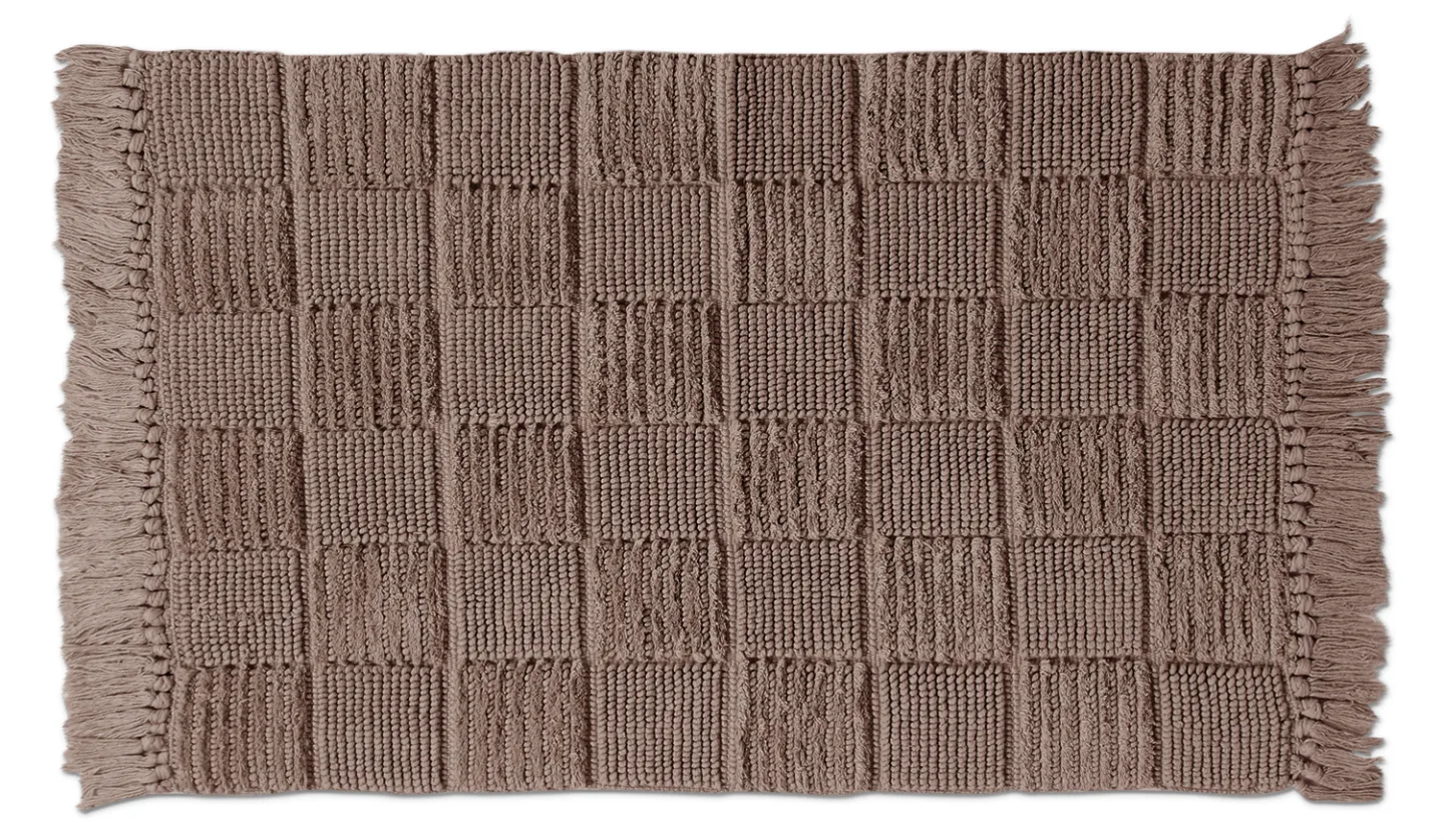 Baderomsmatte - Duna (brun) (Størrelse: 70 x 120 cm)