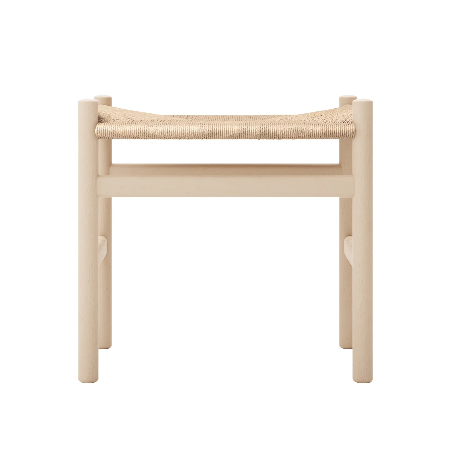 Carl Hansen - CH53, Bok, Tvålad, Naturflätad, 43 cm - Fotpallar - Hans J. Wegner - Träfärgad - Papper/Trä
