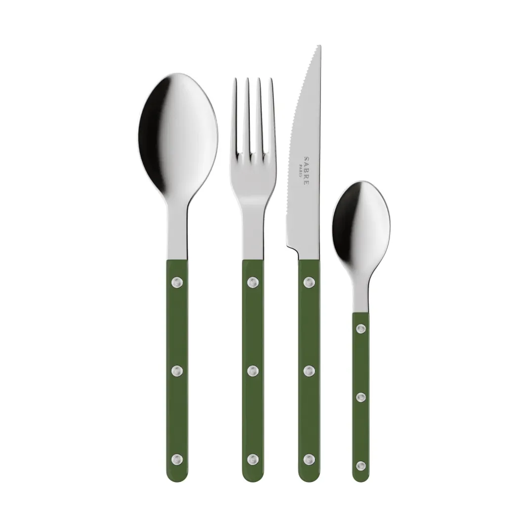 SABRE Paris Bistrot solides Besteckset 4-teilig Green