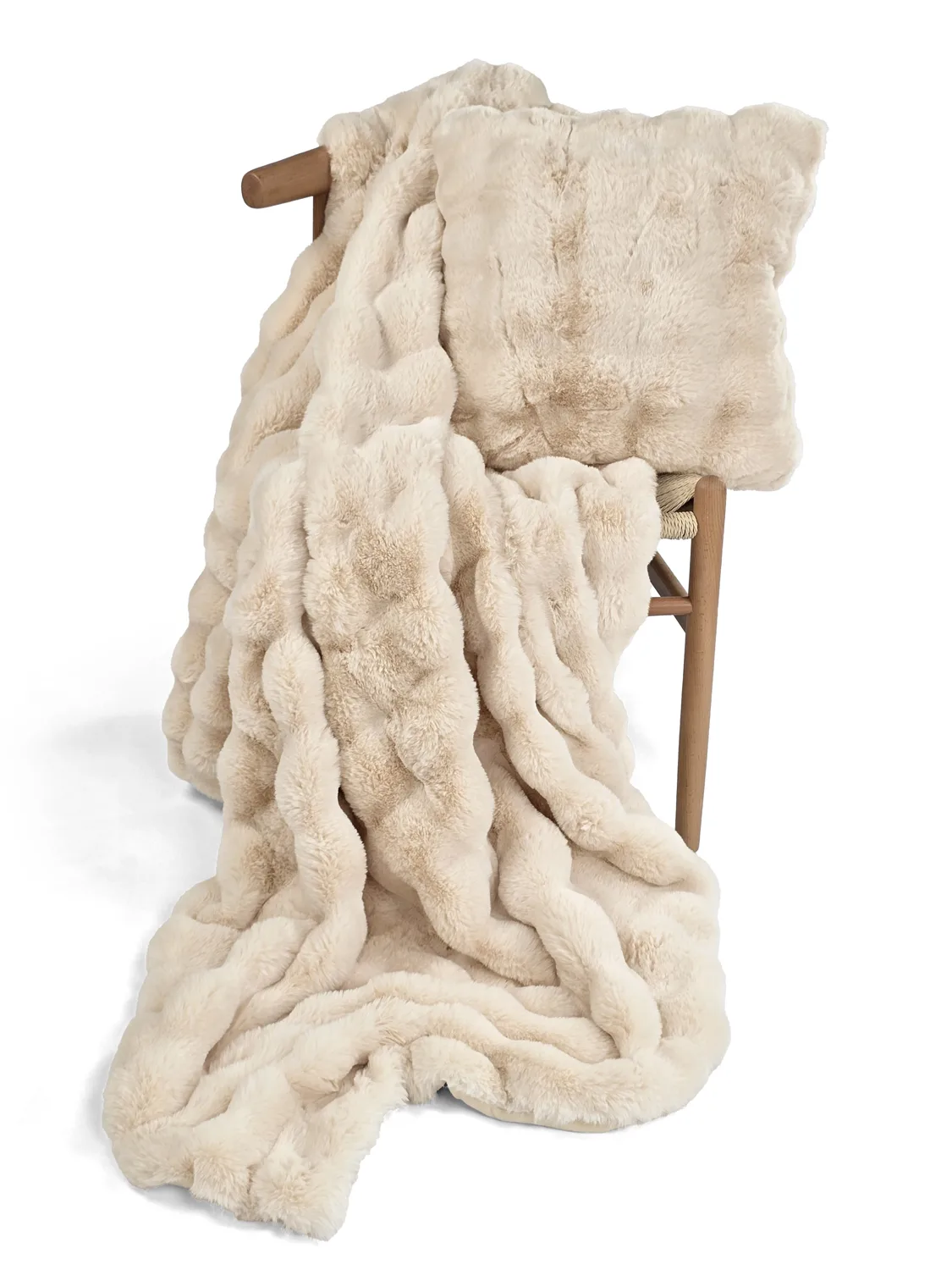 Pledd - Aranga Bubble Throw (beige) (Størrelse: 130 x 170 cm)