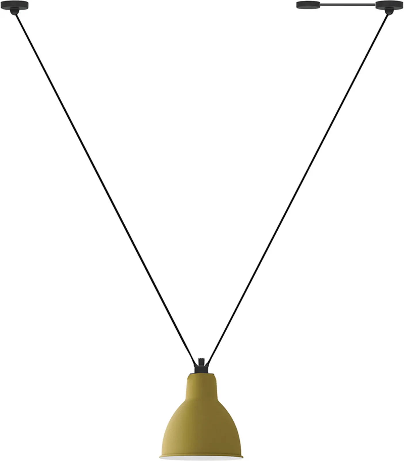 323 XL Pendel Round Yellow - Lampe Gras - Stue - Metal