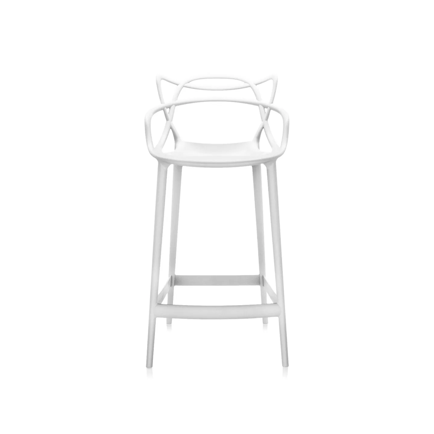 Kartell - Masters Stool 5869, White 65 cm - Barstolar - Philippe Starck - Vit - Plast