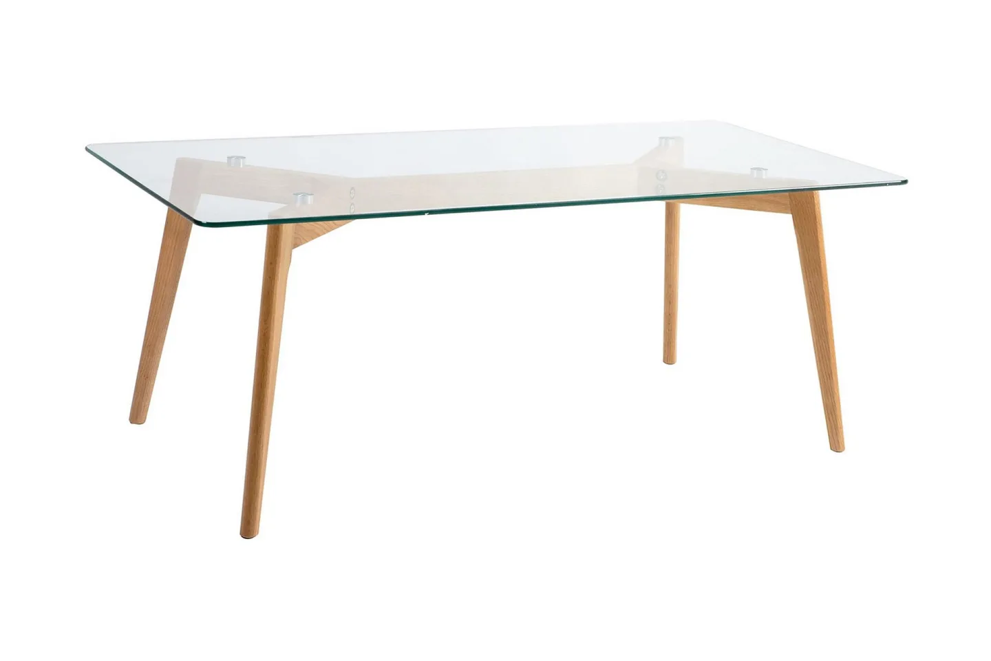 Helena Soffbord 120 cm - Glas/Trä/Natur