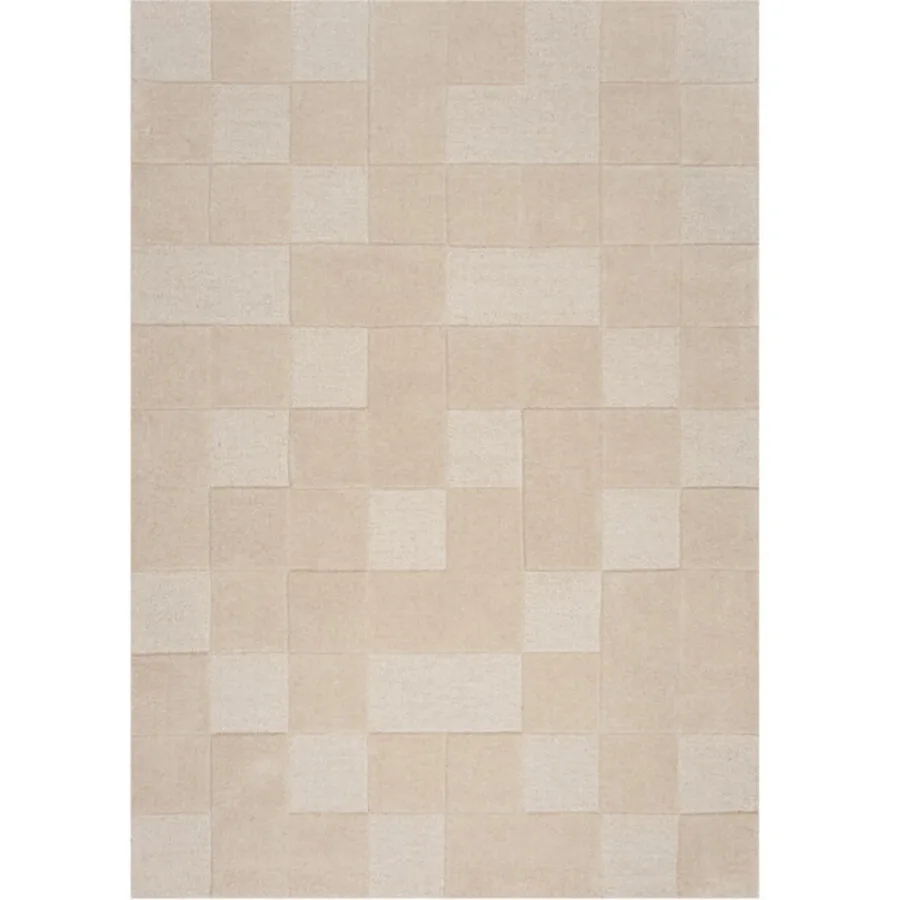 Teppich Checki Beige Wolle 230 cm 160 cm