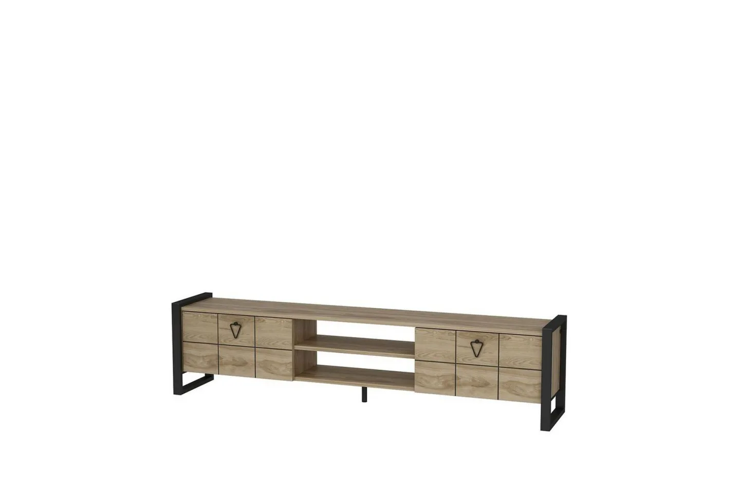 Munetaka Tv-bänk 184 cm - Ek/Svart