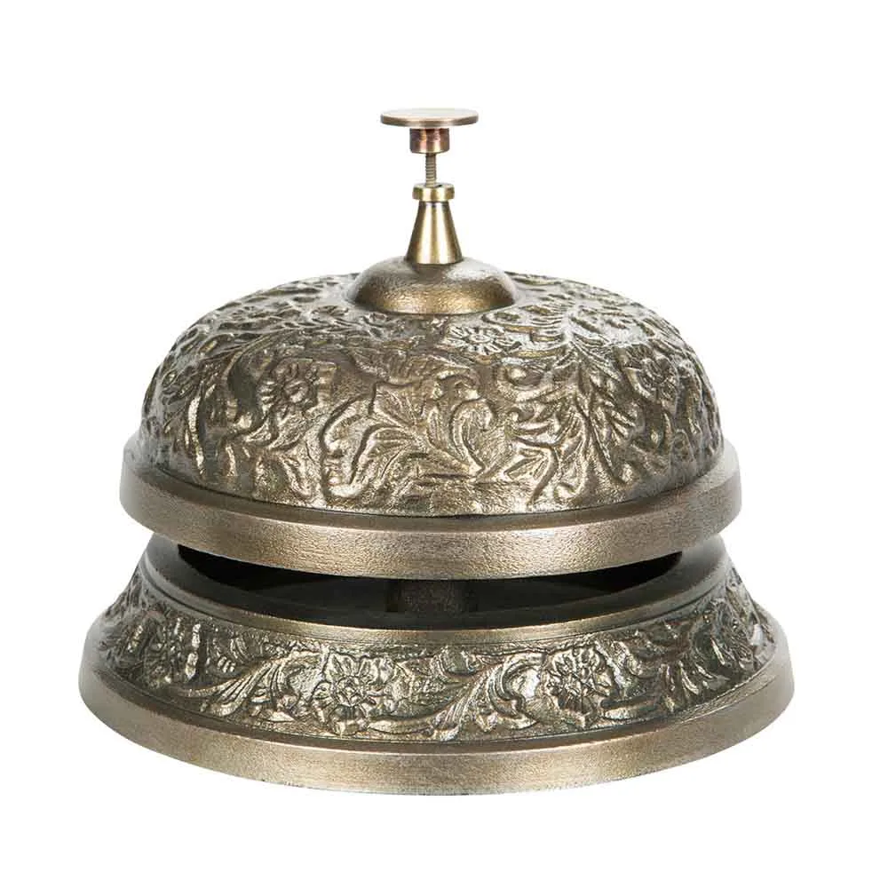 Ringklocka Antik Mässing Ø 14 cm
