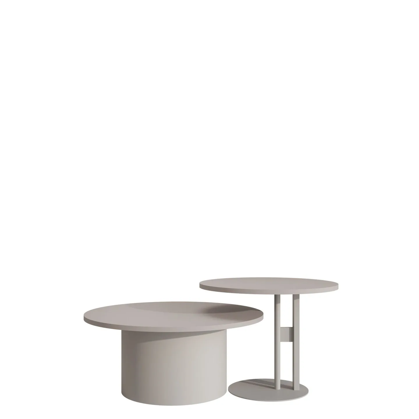 Lorvyn Satsbord rund 58/75 cm - Beige