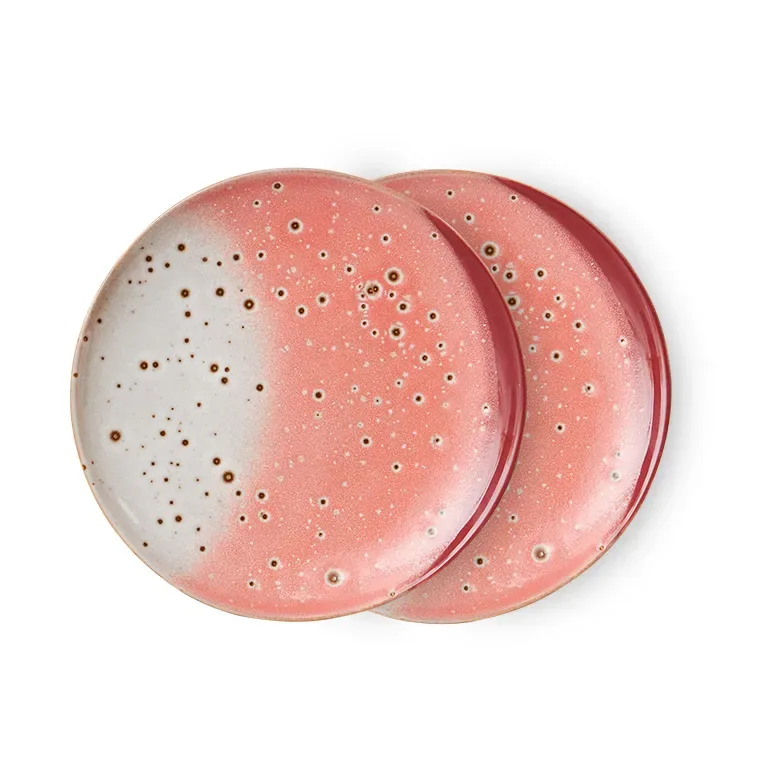 HKliving 70's Teller Ø 17,5cm 2er Pack Lychee