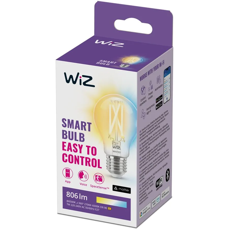 Leuchtmittel WiZ Glas E27 7 W - Farbe: klar - LED - LED Leuchtmittel