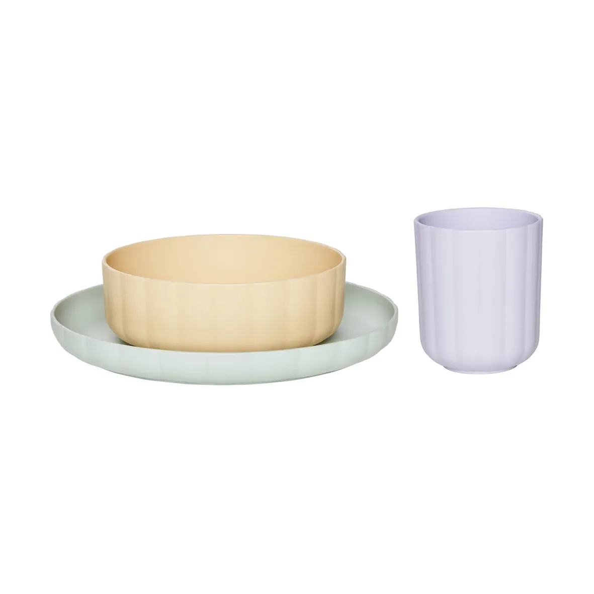 OYOY Pullo servisset 3 delar Pale mint-vanilla-lavender