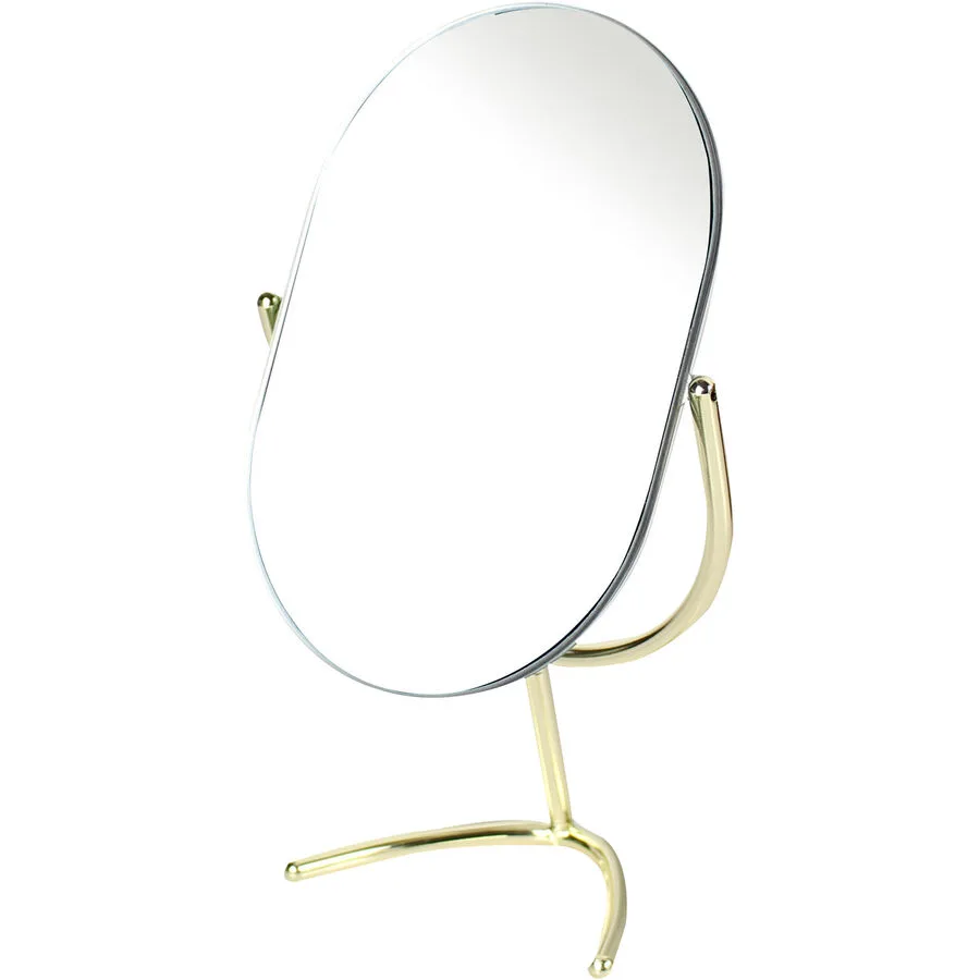 Spiegel Flora Gold Metall/Glas 21 cm