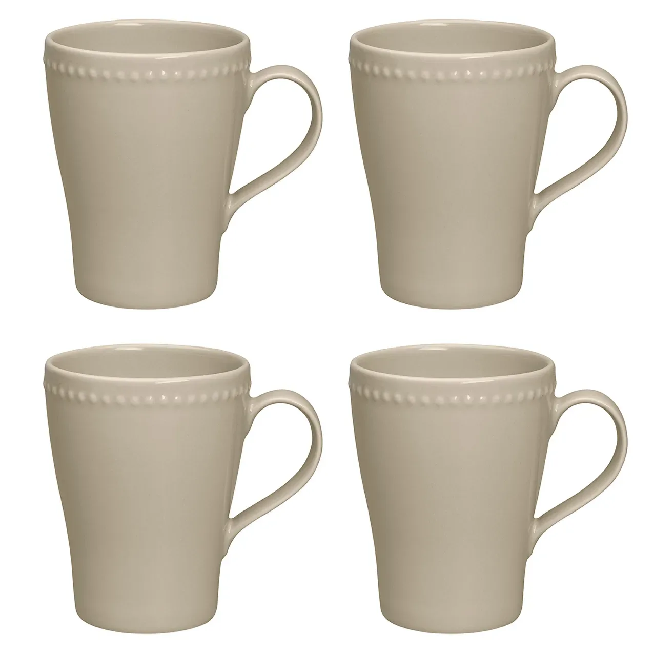 Scandi Living Dots mugg 35 cl 4-pack Beige