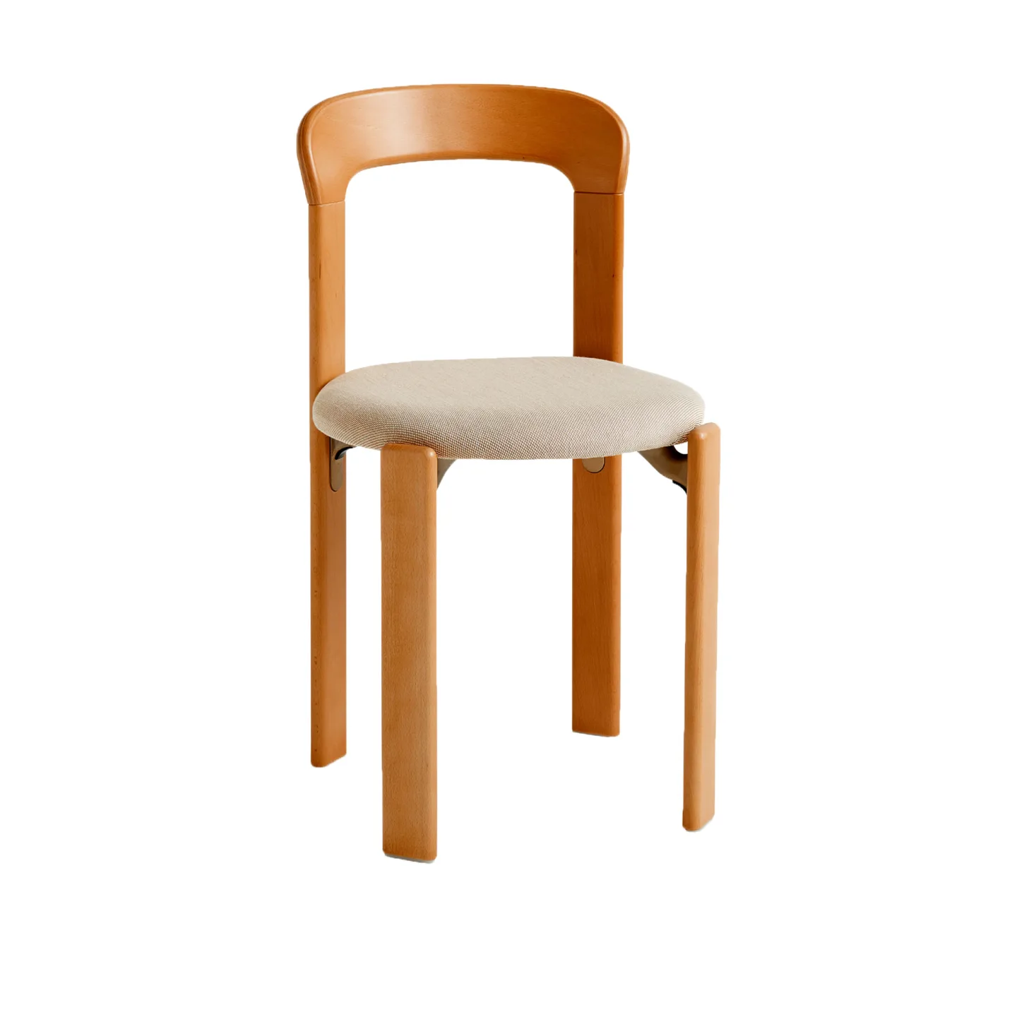 HAY - Rey Chair - Golden waterbased lacquered beech, seat upholstery Steelcut Trio 213 REY22 - Matstolar - Bruno Rey - Träfärgad - Trä