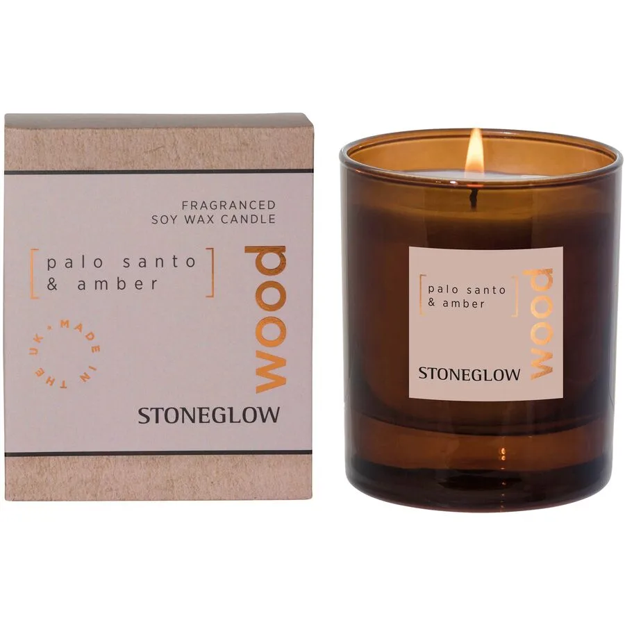 Stoneglow Duftkerze Elements Braun Wachs/Glas 7.5 cm - Material: Glas/Wachs