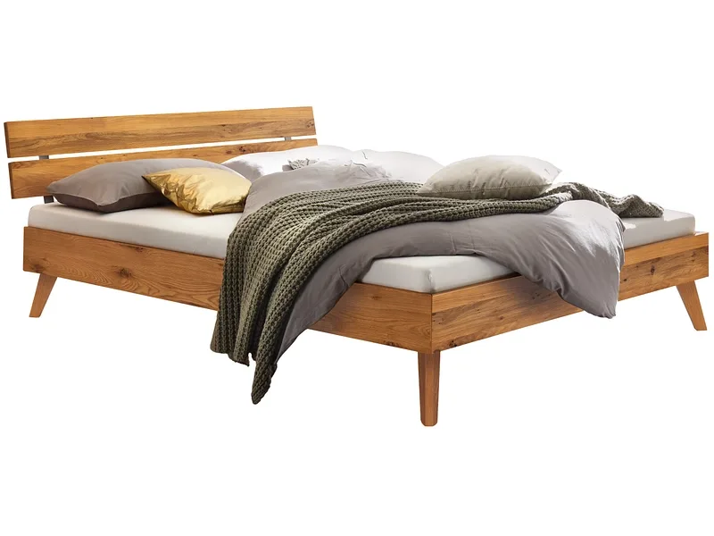 Bett HASENA ORTONA 140x200cm massives holz wildeiche natur