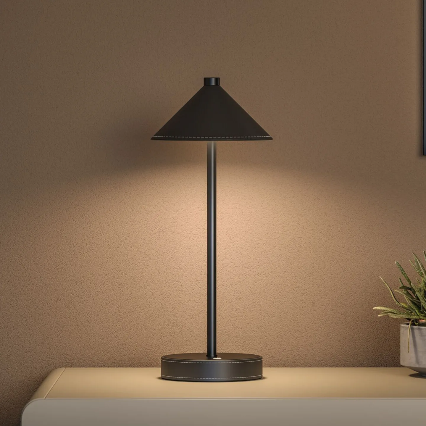 Pellini bärbar bordslampa svart downlight – Paulmann - Vardagsrum - Modern - Metall - Med en ljuskälla