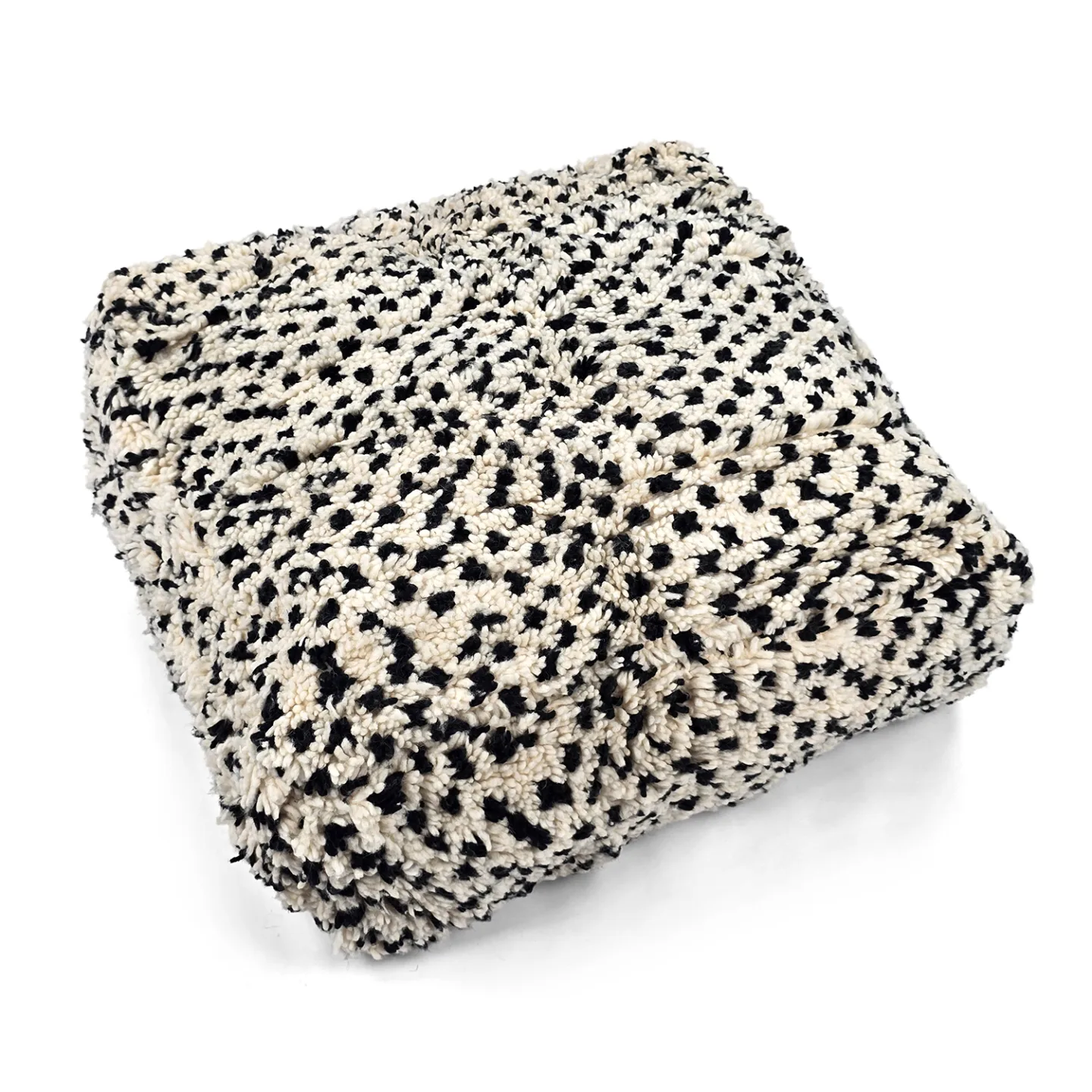 Sittepuff - Marokkansk Beni Ourain 057 (Størrelse: 60 x 60 cm)