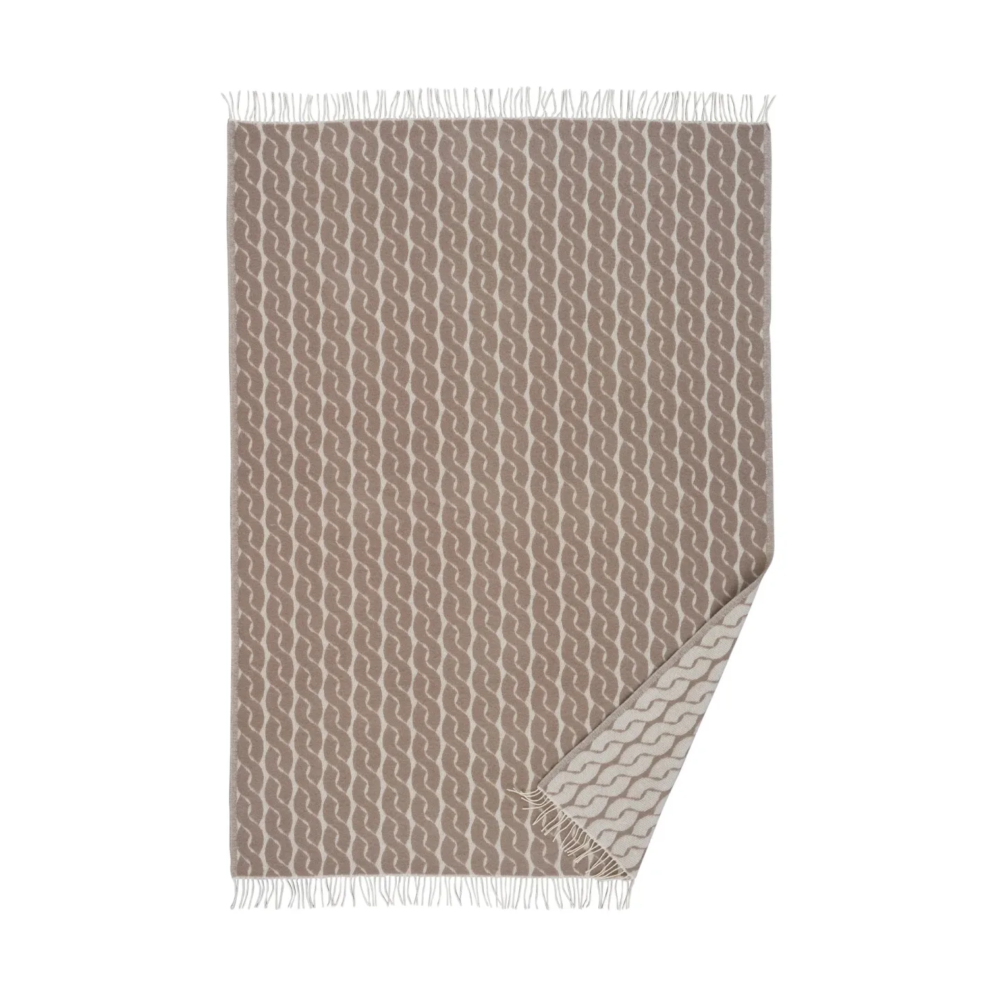 Klippan Yllefabrik Knit Wolldecke 130x200 cm Sand
