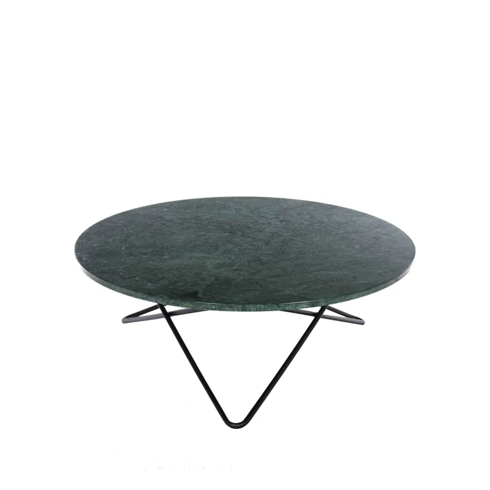 OX Denmarq Large O Table Couchtisch Marmor indio, Schwarz lackiertes Gestell