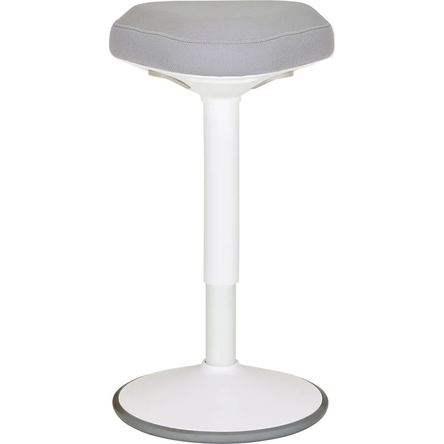 MyDeal Bürohocker Kaio weiss/grau Stoff/Kunststoff B 35 cm H 57.5 cm