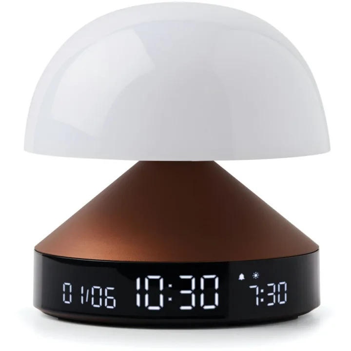 Lexon Wecker Mina Bronze 11 cm 11 cm - Lichtfarbe: Warmweiss - Kaltes Tagesweiss
