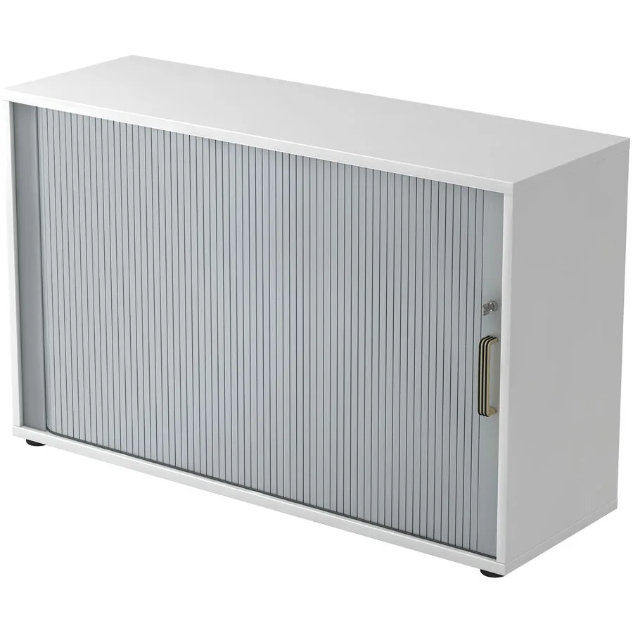 Aktenschrank Office Silber, Weiss Holzwerkstoff, Kunststoff B 120 cm H 74.8 cm