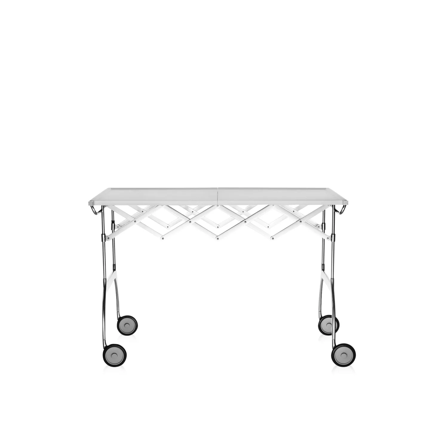 Kartell - Battista Trolley 4460, White, Matt - Serveringsvagnar - Antonio Citterio - Vit - Metall/Plast