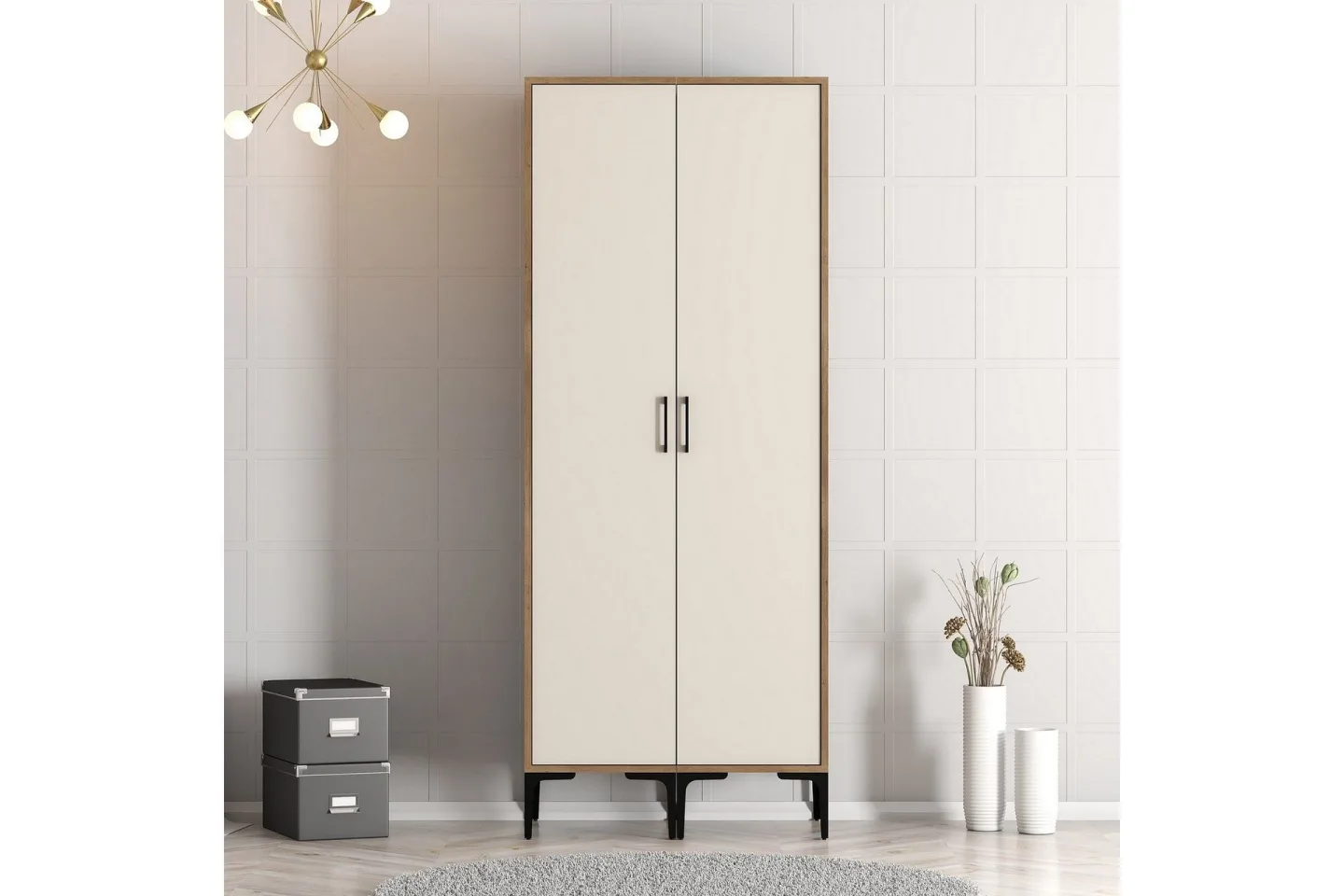 Kumsal Garderob 80 cm - Cream